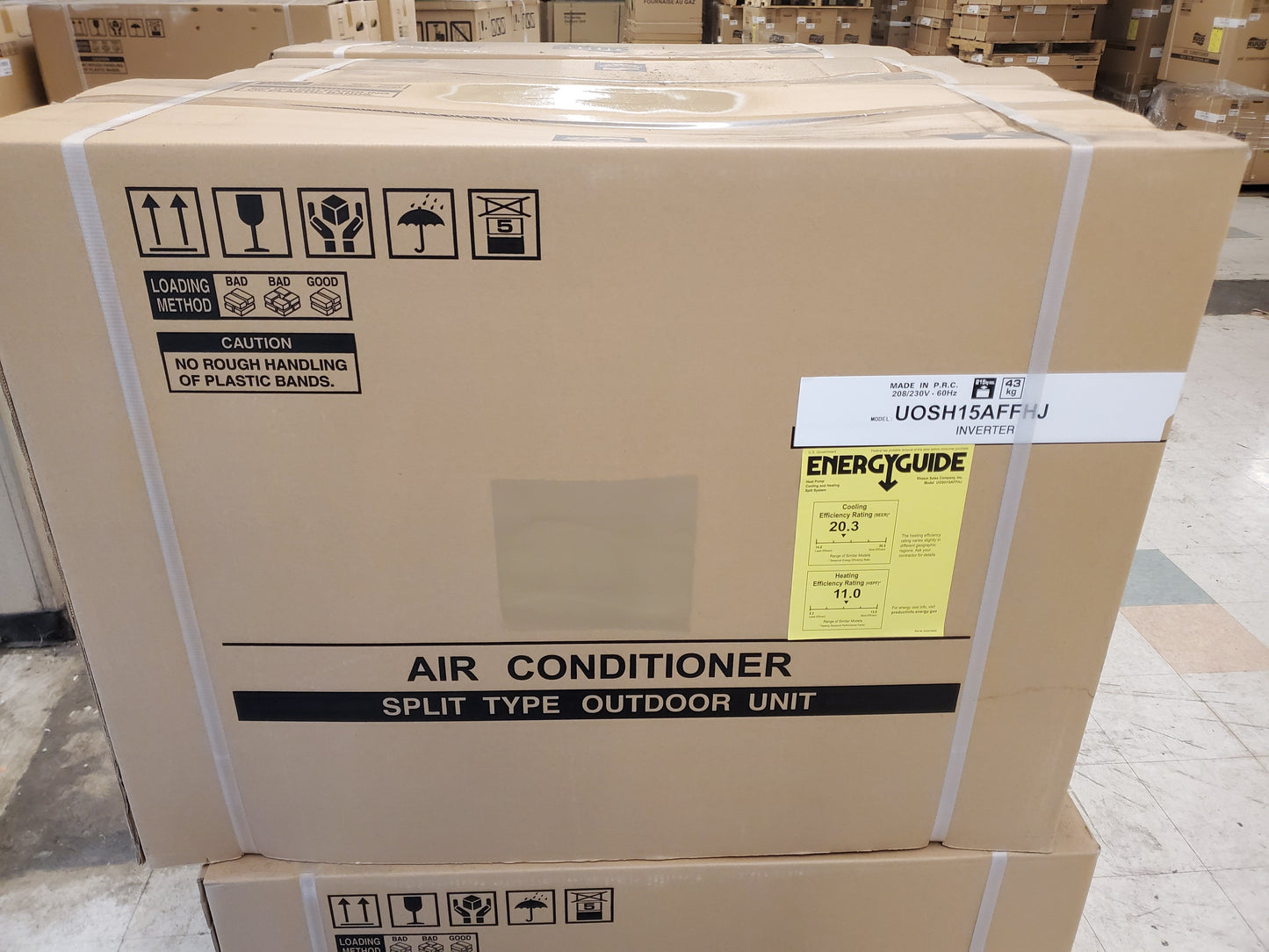 15,000 BTU Single-Zone Inverter Outdoor Mini-Split Heat Pump Unit, 208-230/60/1 R-410A 20.3 SEER