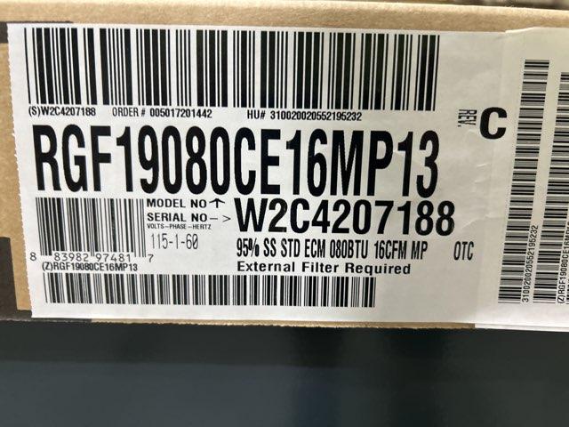 80,000 BTU ECM Motor Multi-Position Natural Gas Furnace, 95.5% 1600 CFM