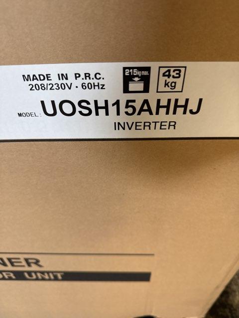 15,000 BTU Single-Zone Inverter Outdoor Mini-Split Heat Pump Unit, 208-230/60/1 R-410A 25.3 SEER