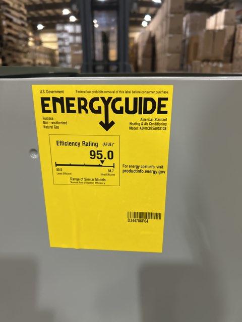 85,000 Btu PSC 4-Spd Down/Horiz Dir/Non-Dir Vent Gas Furnace, 95% 115/60/1 Cfm:1600