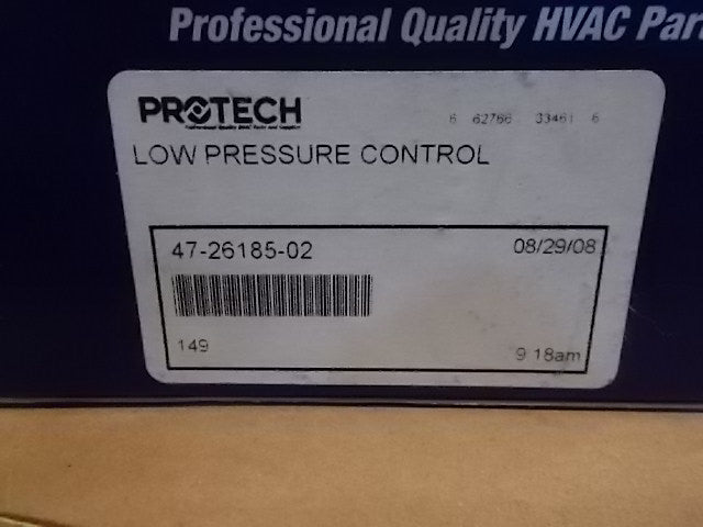 LOW PRESSURE CONTROL