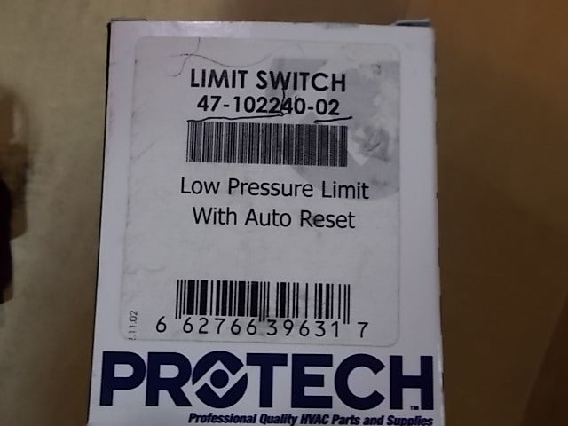 LOW PRESSURE SWITCH AUTO RESET