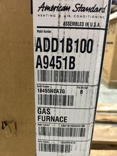 100,000 BTU Single Stage Down/Horiz PSC Induced Draft Gas Furnace, 80% 115/60/1 CFM:1600