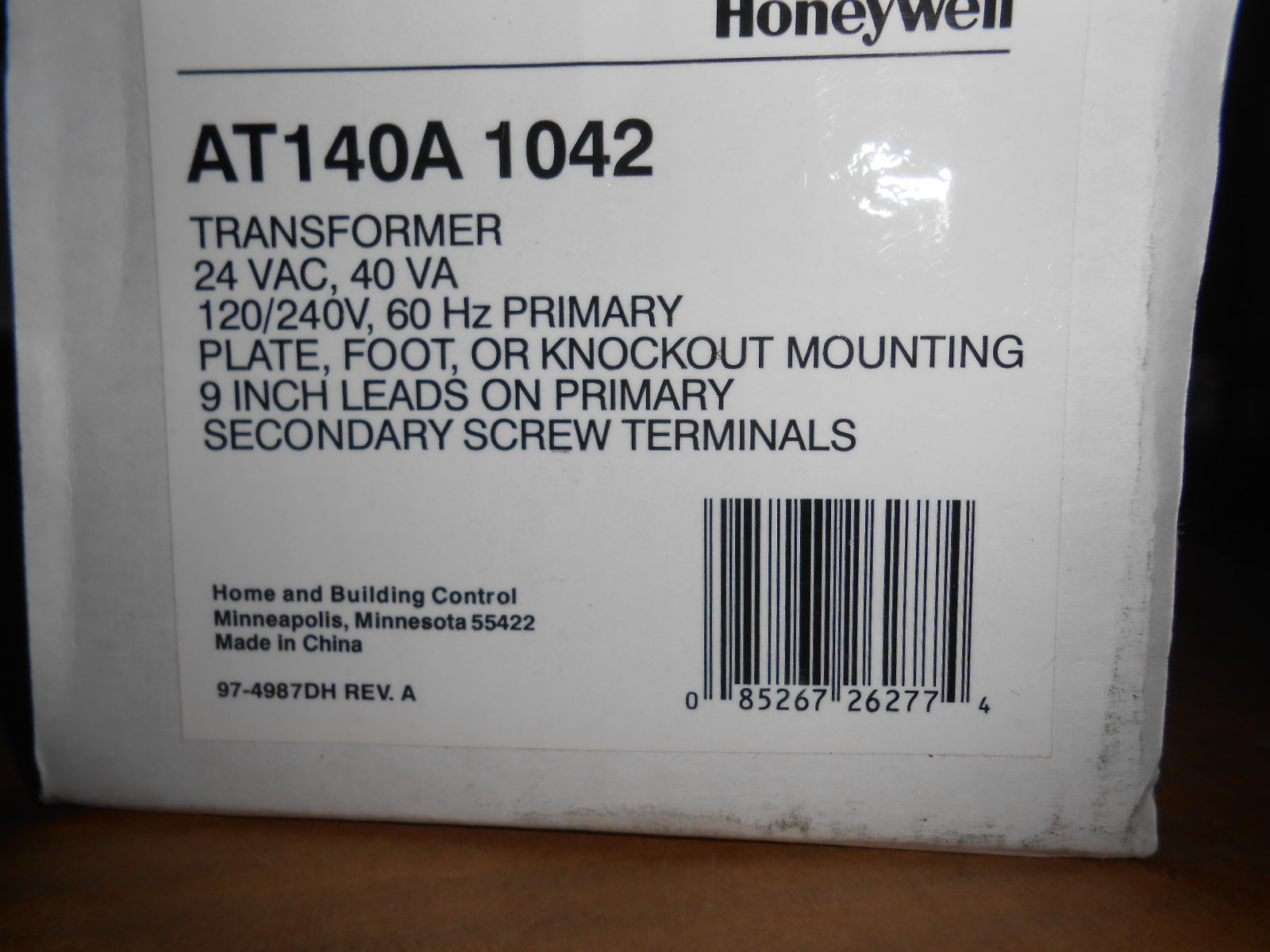 TRANSFORMER PRIMARY 120/240, 60HZ, 24 VAC, 40 VA, 