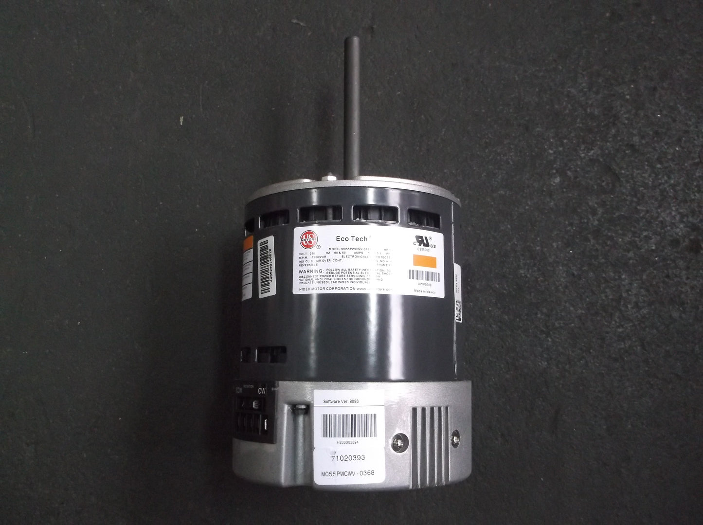 ECM 3/4 HP ELECTRIC MOTOR 230V 1200RPM/VAR REVERSIBLE