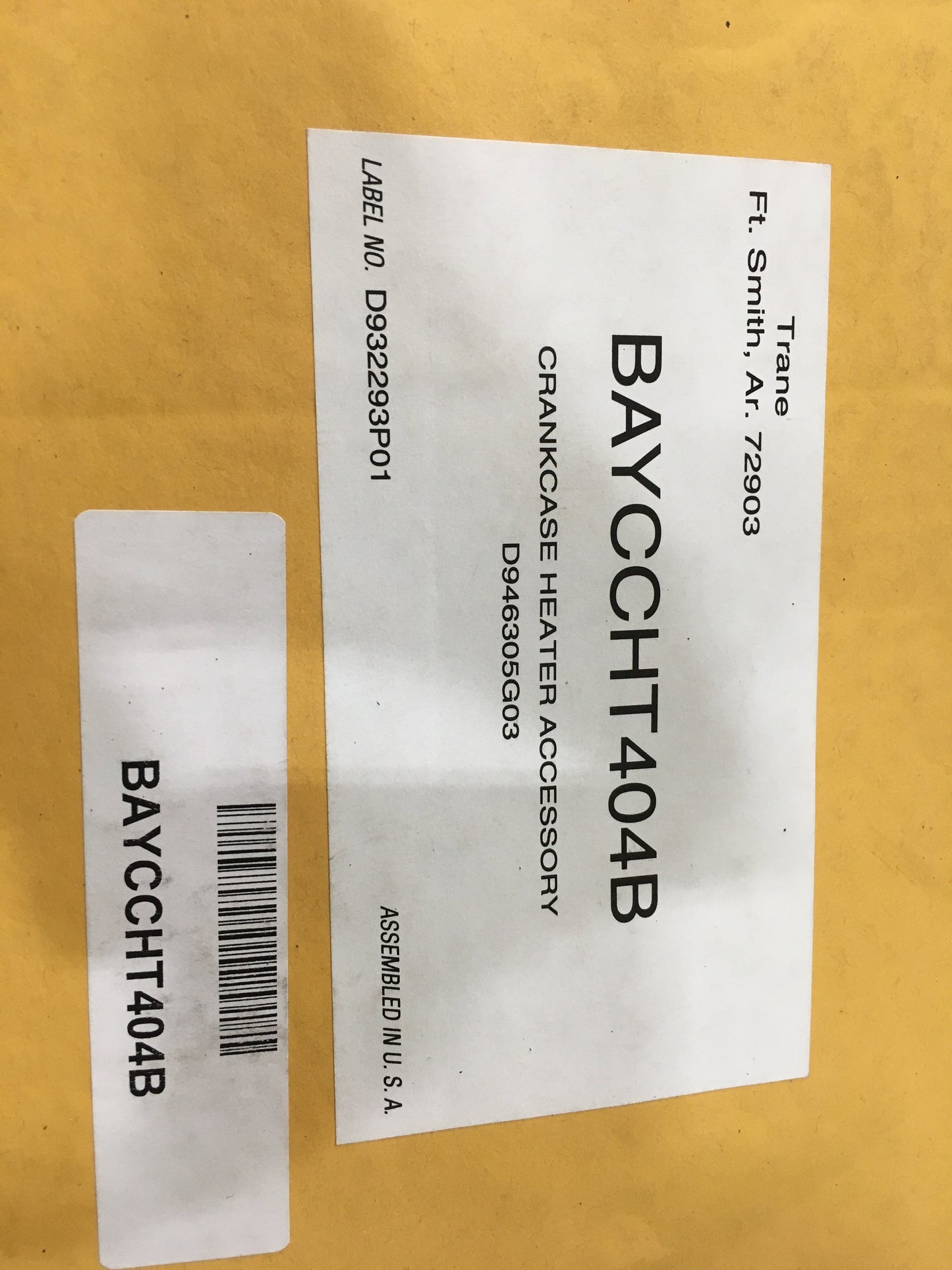 Crank Case Heater for Scroll Compressors; 460V, 60 Watts