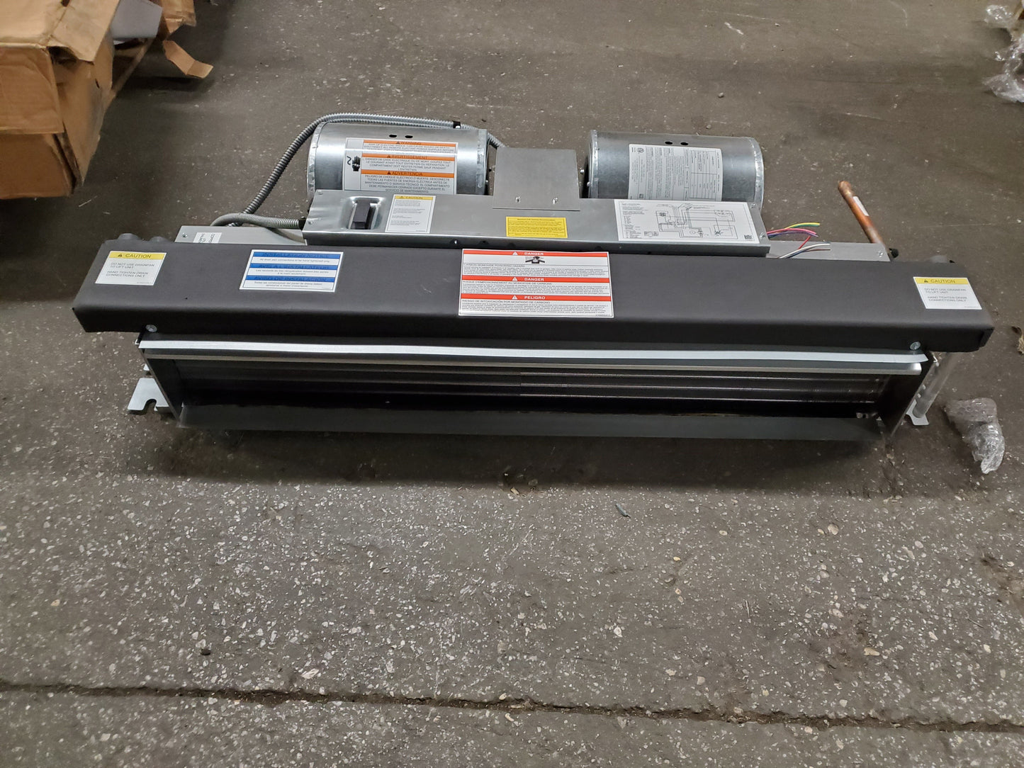 Fan coil horizontal de montaje en techo sin carcasa, de 2,5 toneladas, para aire acondicionado/HP, 5 W, 208-230/60/1 R22/R-410A