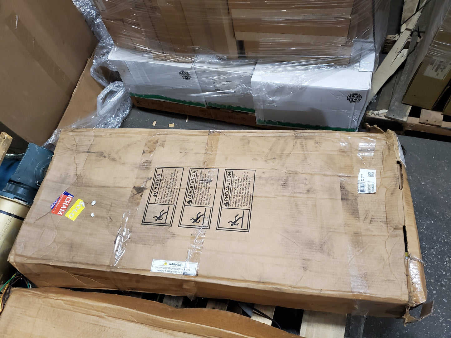 Fan coil horizontal de montaje en techo sin carcasa, de 2,5 toneladas, para aire acondicionado/HP, 5 W, 208-230/60/1 R22/R-410A