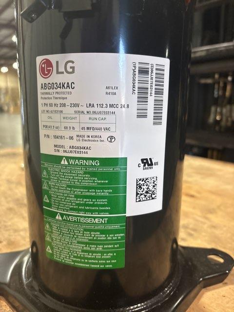3.5 Ton Ac/HP Scroll Compressor 208-230/60/1 R-410A