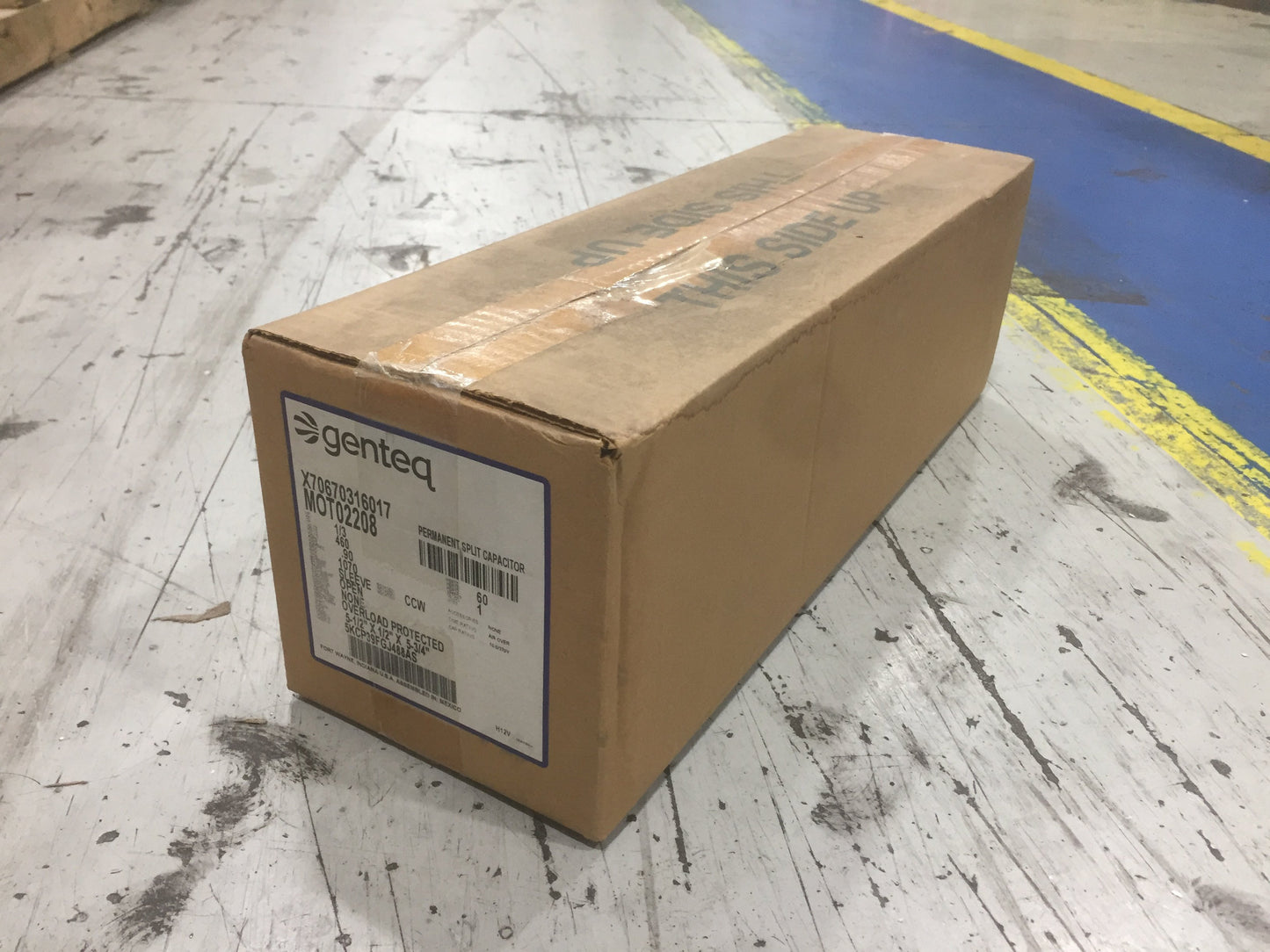 Motor de doble eje de 1/3 HP, 460/60/1, 1075 RPM, 1 velocidad