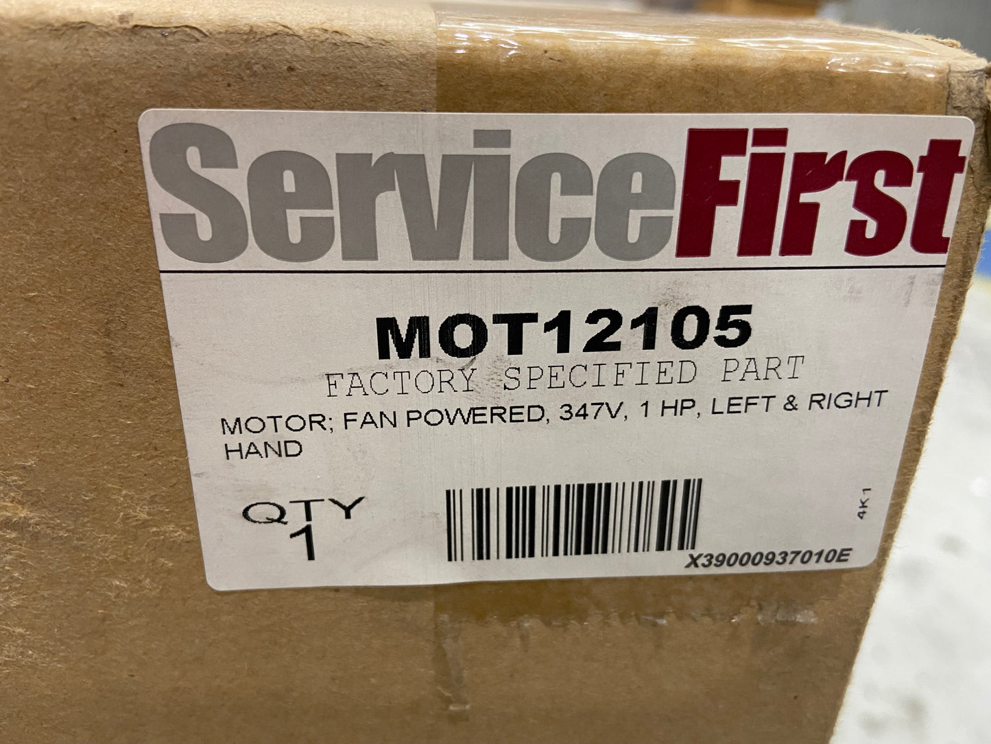 Motor de ventilador de 1 HP, 347/60/1 750 RPM, 1 velocidad