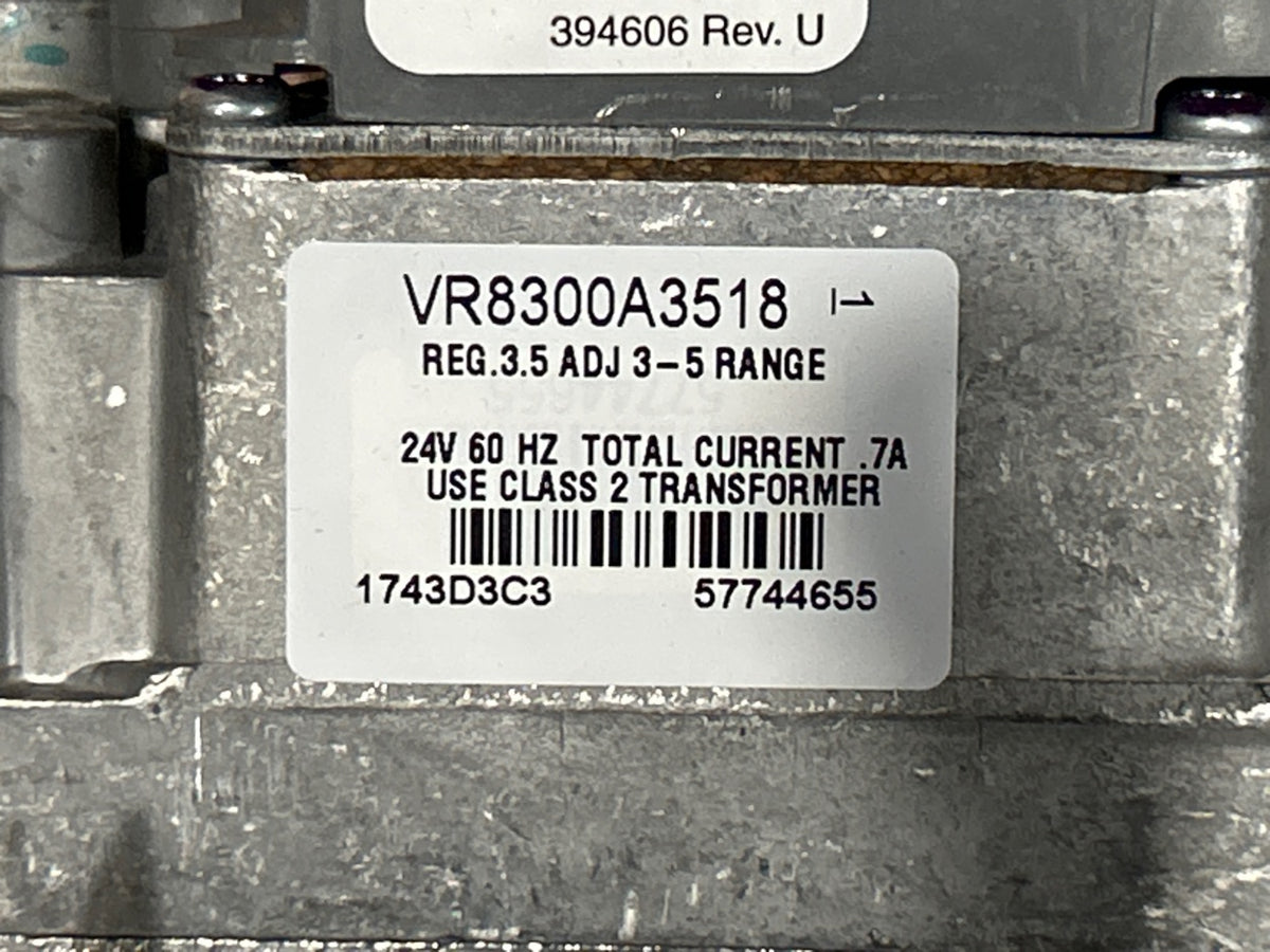 24V, 50/60Hz Dual Standing Pilot Combination Gas Control Valve, 1/2"X3/4" NPT