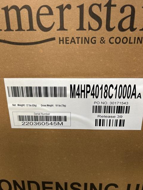 1.5 Ton Split-System Heat Pump 208-230/60/1 R-410A 14 Seer