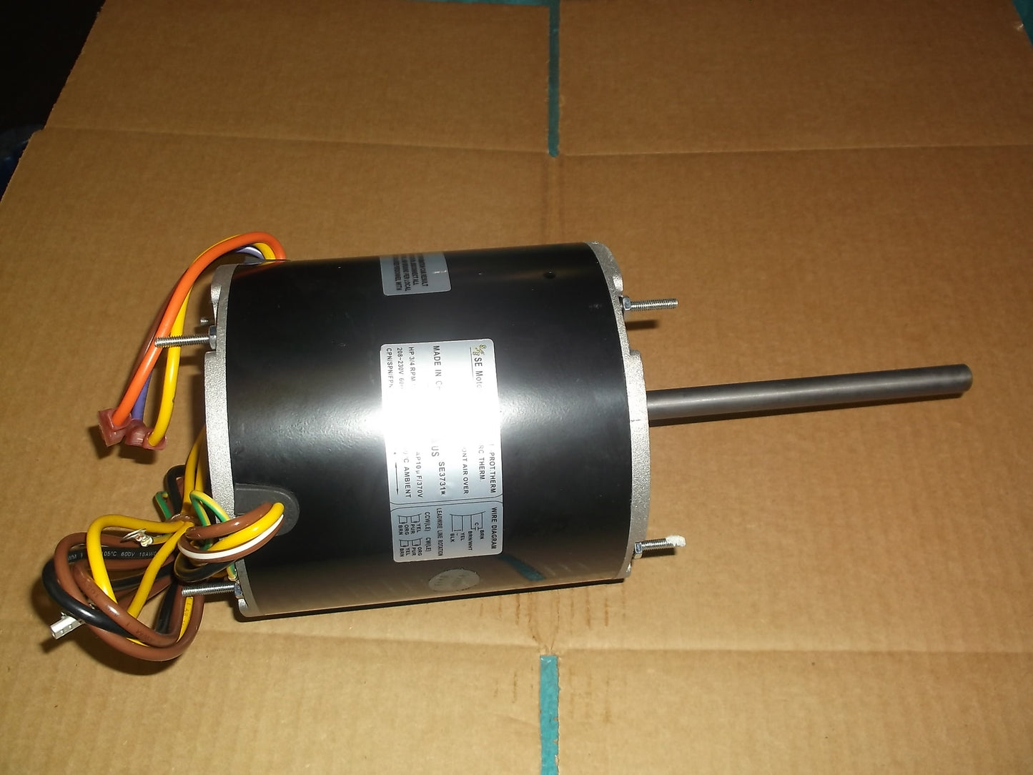 3/4 HP 208-203/60/1 1075 RPM CONDENSER FAN MOTOR