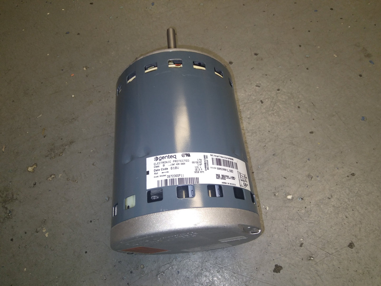 1HP ECM Constant Torque Blower Motor 115/60-50/1 RPM:1050/1 Speed