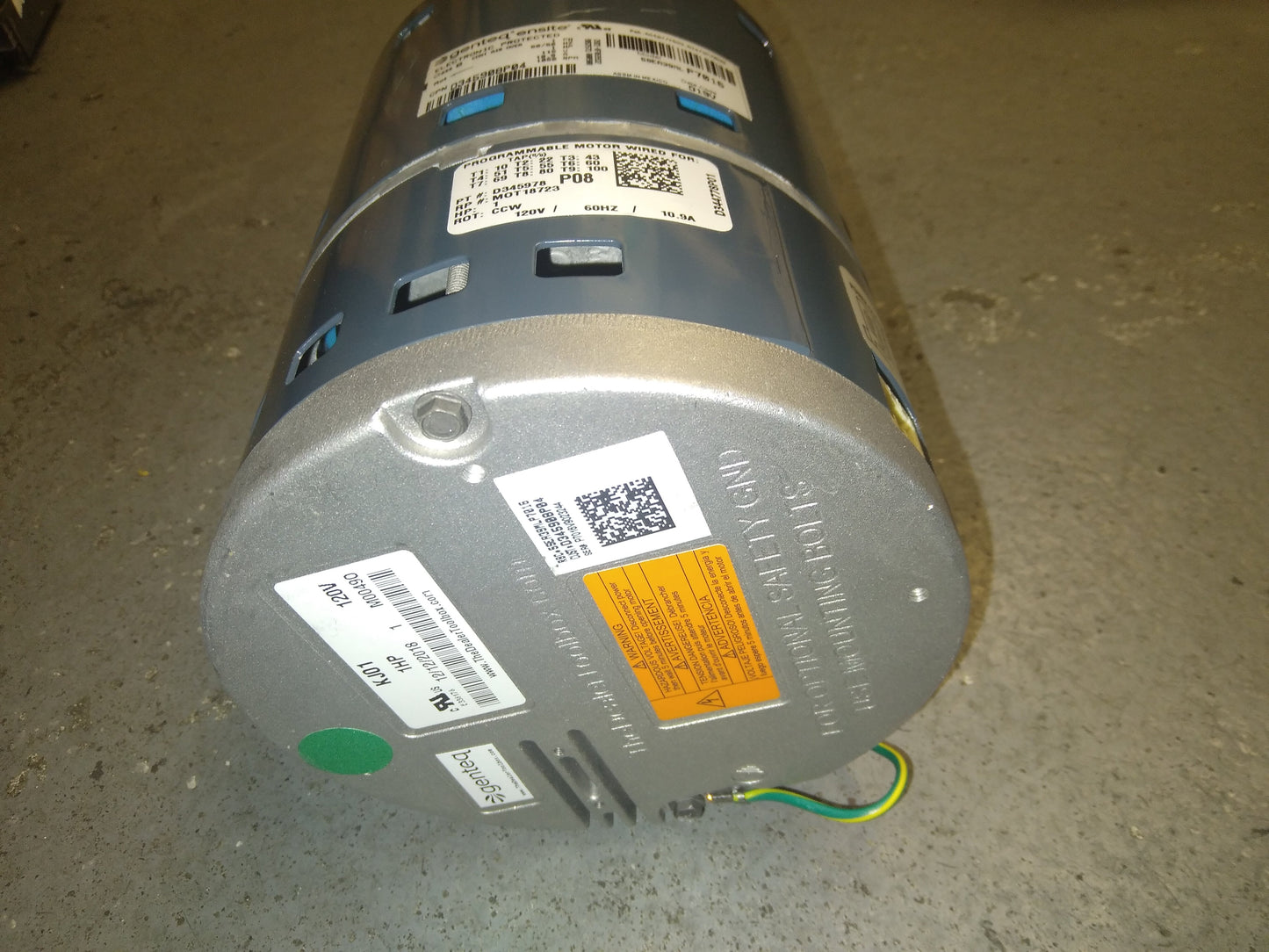 1 HP Programmed ECM Motor 115/50-60/1 RPM 1050 1 Speed