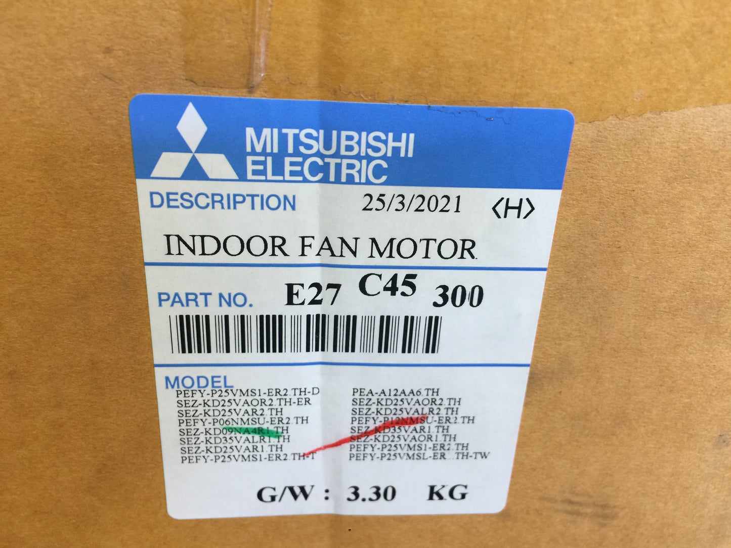 Motor de ventilador interior para aire acondicionado con soportes de goma, eje doble