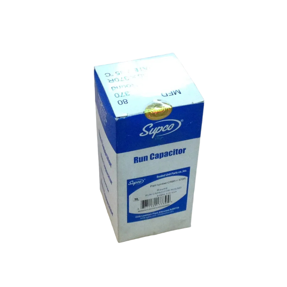 370 Vac, 80MFD 50/60 Hz, Round Capacitor