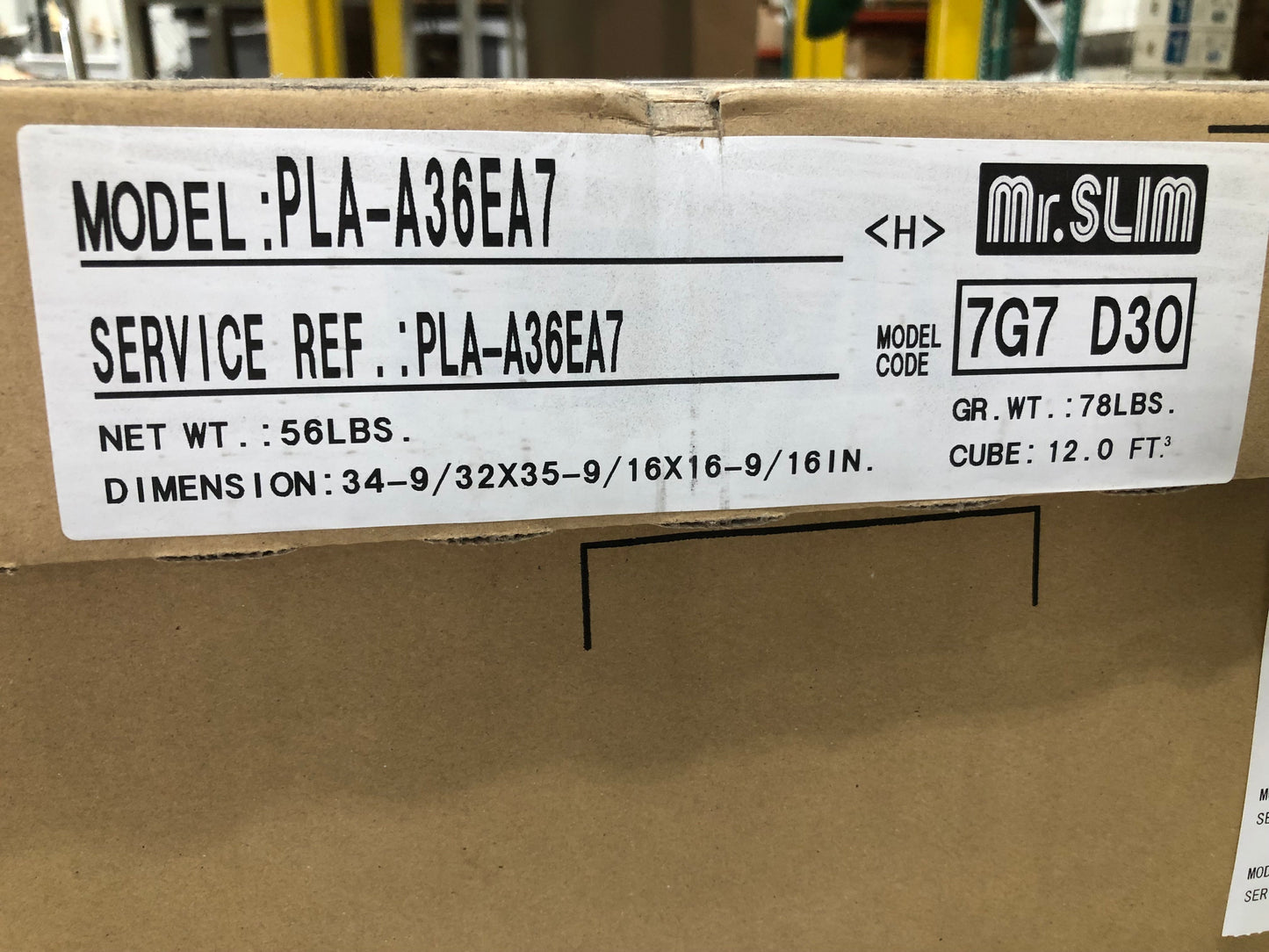 Unidad minisplit de bomba de calor para interiores con casete empotrado en el techo de 36 000 Btu, 208-230/60/1 R-410A CFM 1200