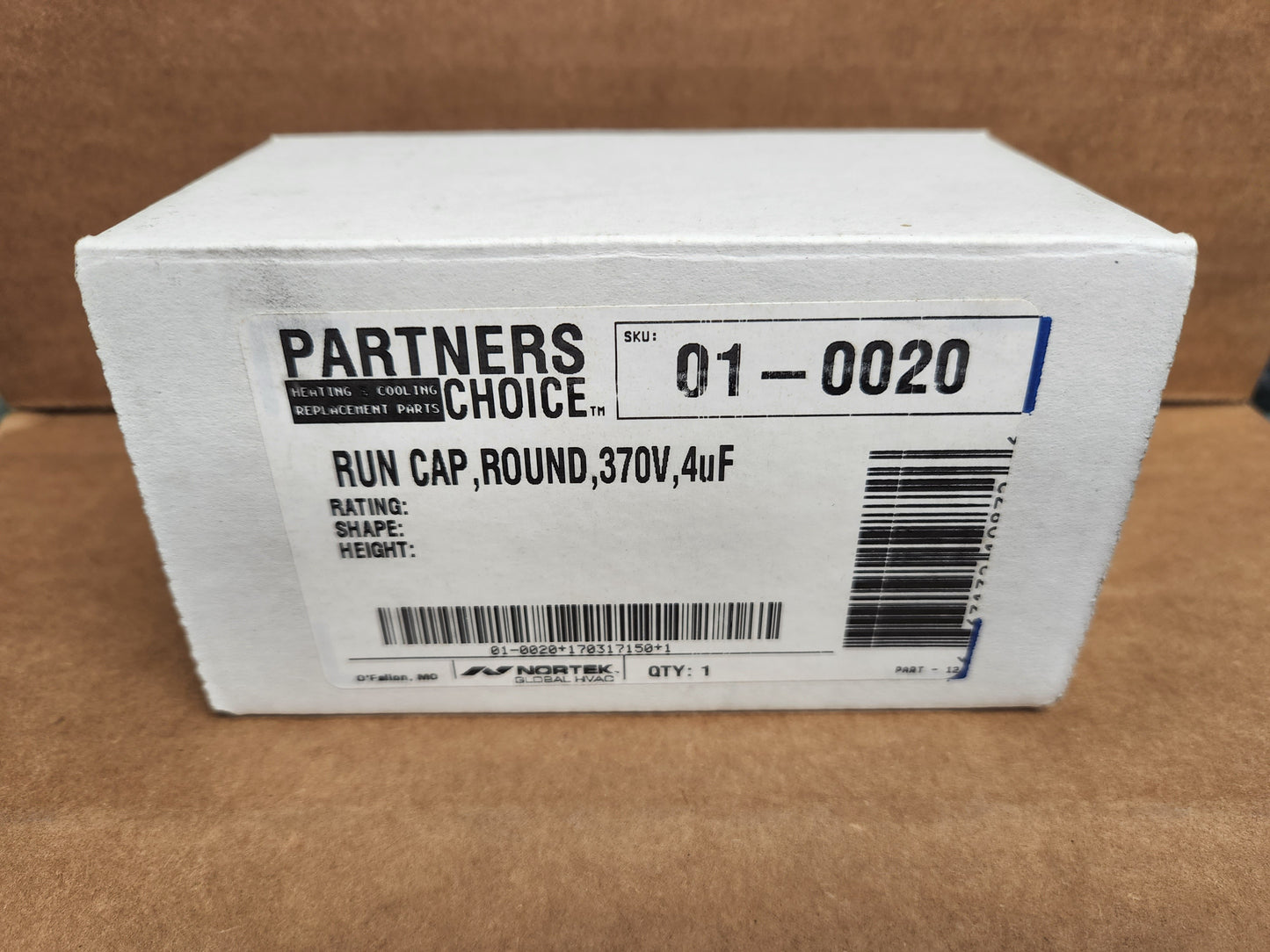 370 Vac, 4MFD 50/60 Hz, Round Capacitor