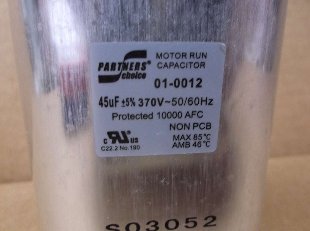 370 Vac, 45MFD 50/60 Hz, Oval Capacitor