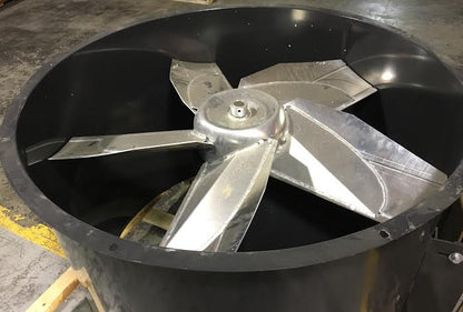 48" STEEL BELT DRIVEN 5 BLADE TUBEAXIAL FAN/LESS MOTOR