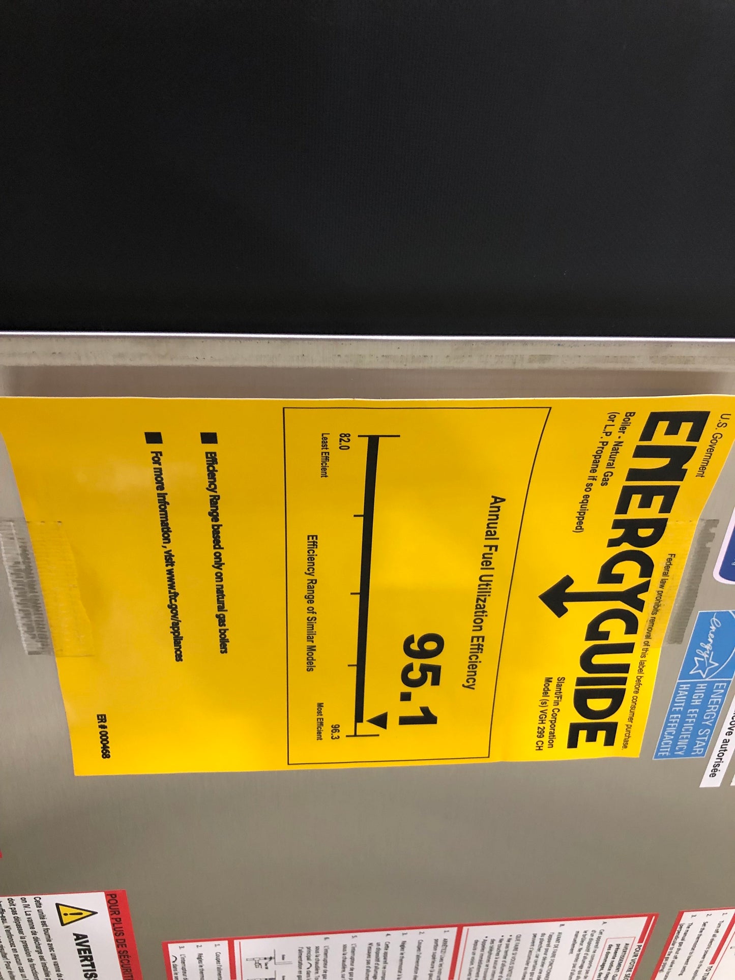 295,000 BTU Wall Mount Modulating Gas Hot Water Boiler 95%, 120/60/1