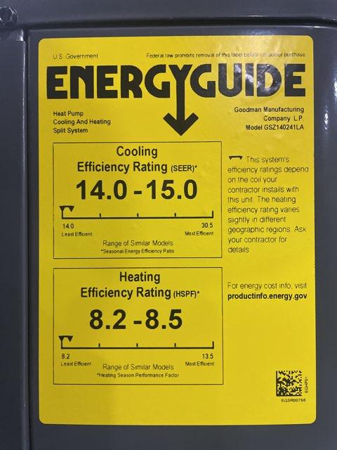 2 Ton Single Stage Split-System Heat Pump, 15 Seer 208-230/60/1 R-410A