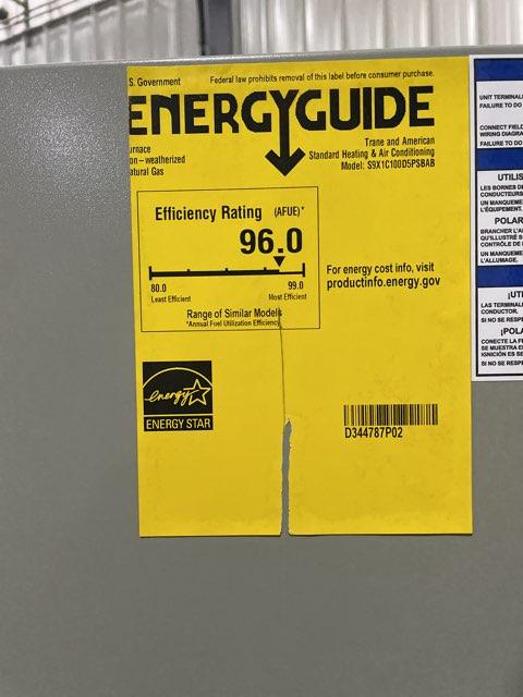 100,000 Btu Single-Stage Multi-Speed ECM Downflow Gas Furnace, 96.00% 115/60/1 2342 CFM