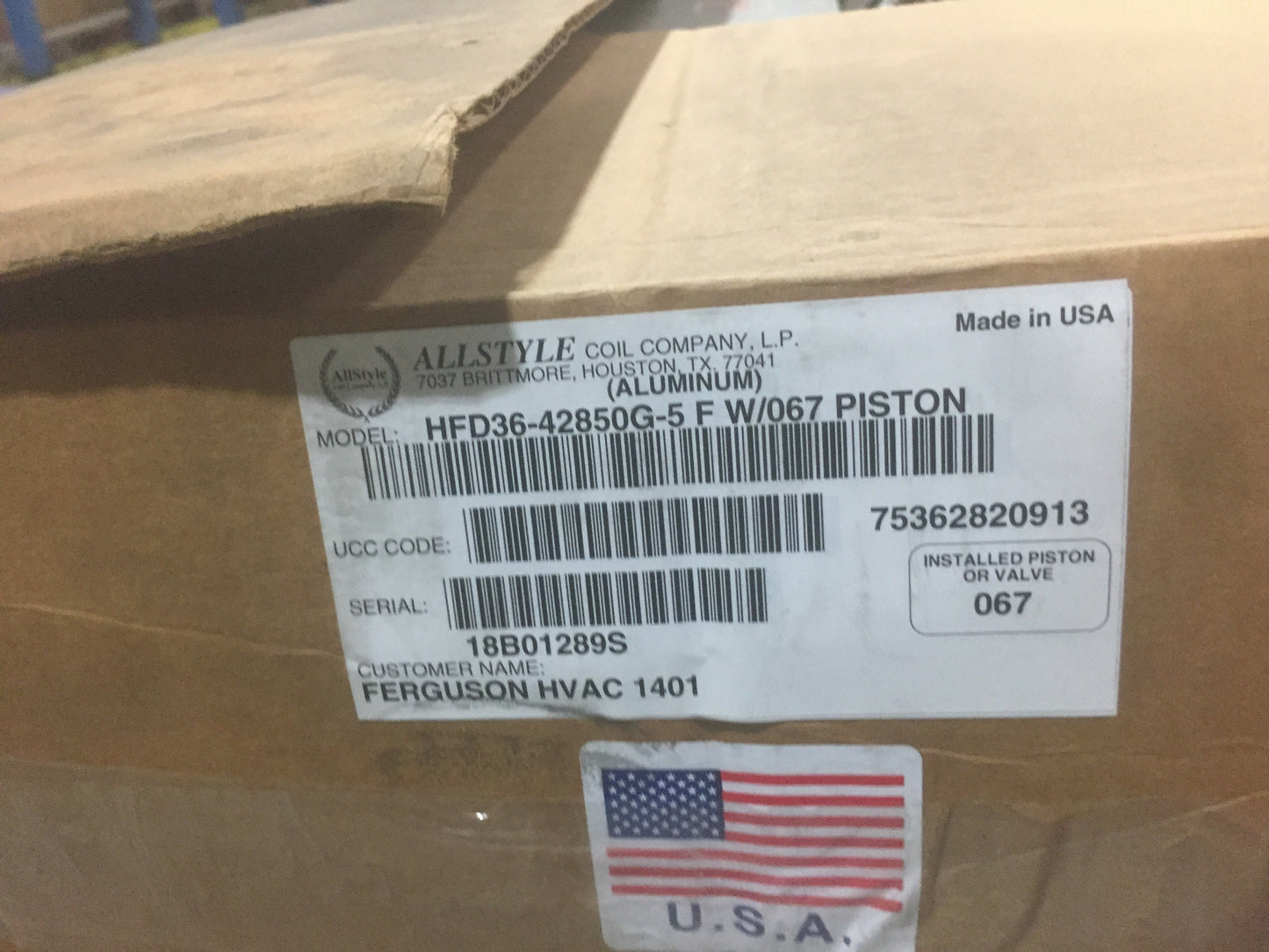 3.5 Ton AC/HP Horizontal Ceiling Mounted Fancoil With 5Kw Heat 208-230/60/1