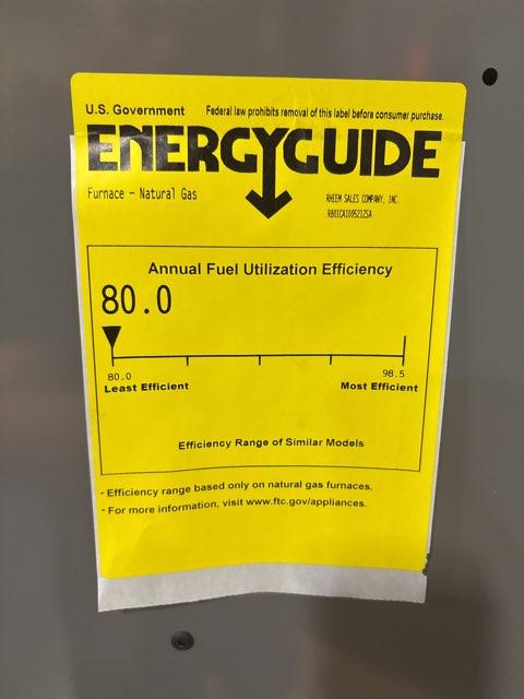100,000 Btu Downflow Classic" Series Single Stage ECM Natural Gas Furnace