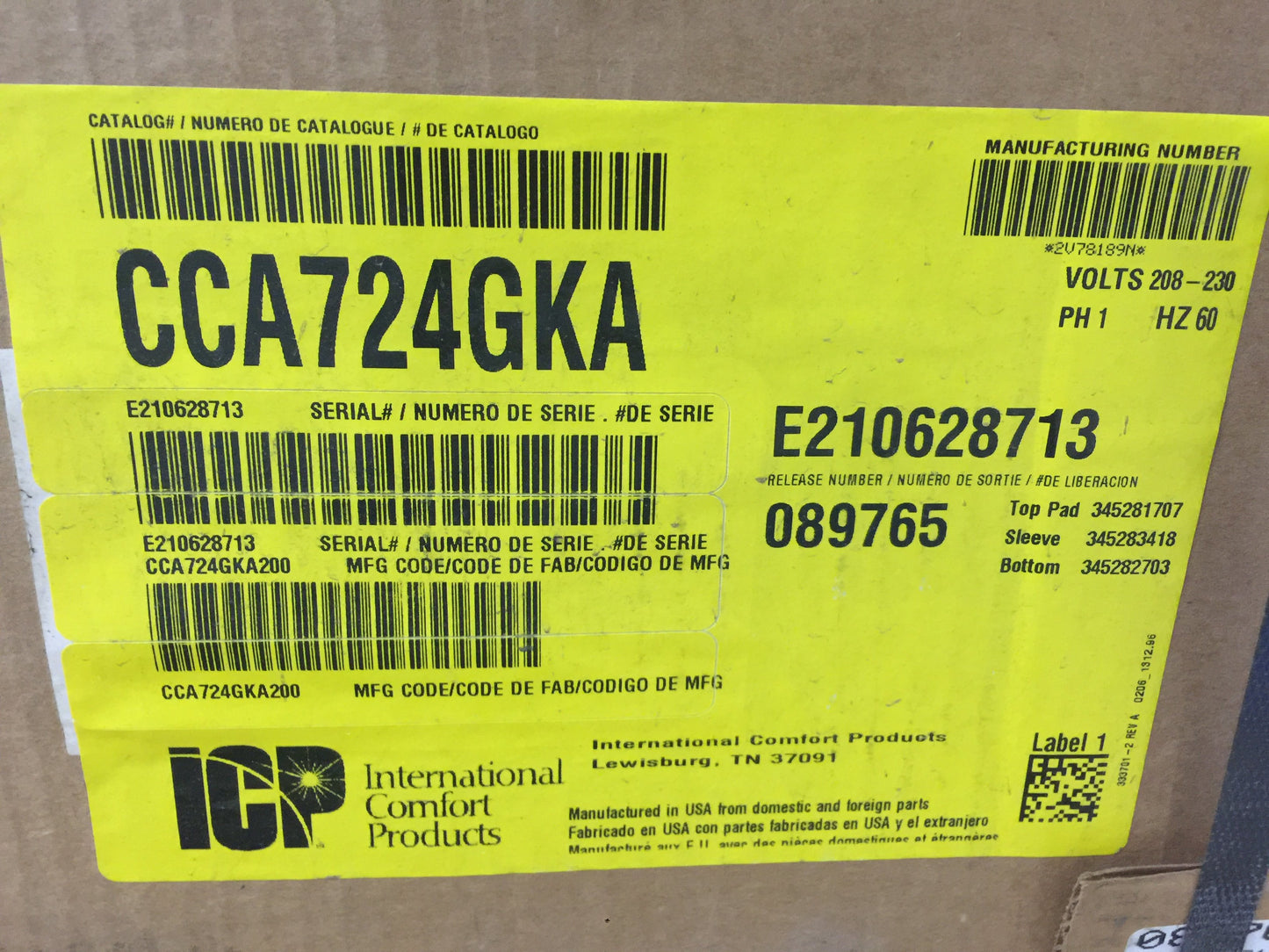 2 Ton High Efficiency 17 SEER Two-Stage Air Conditioner With Observer Communicating Control System;