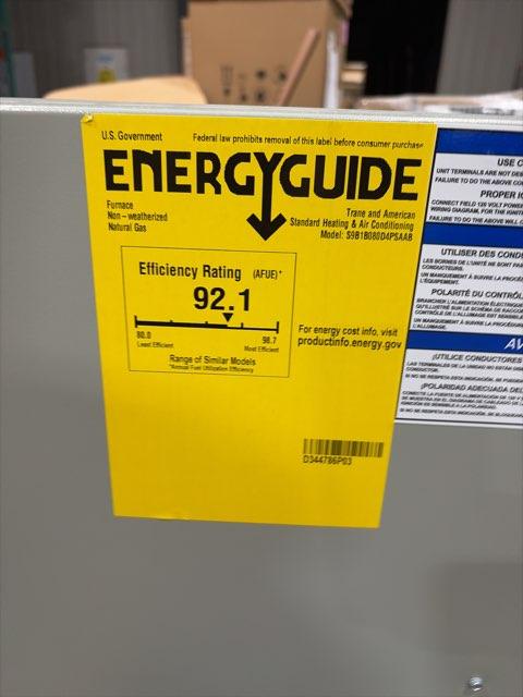 80,000 Btu Single Stage Downflow Natural Gas Furnace 92.1% Afue 120/60/1 1794 Cfm