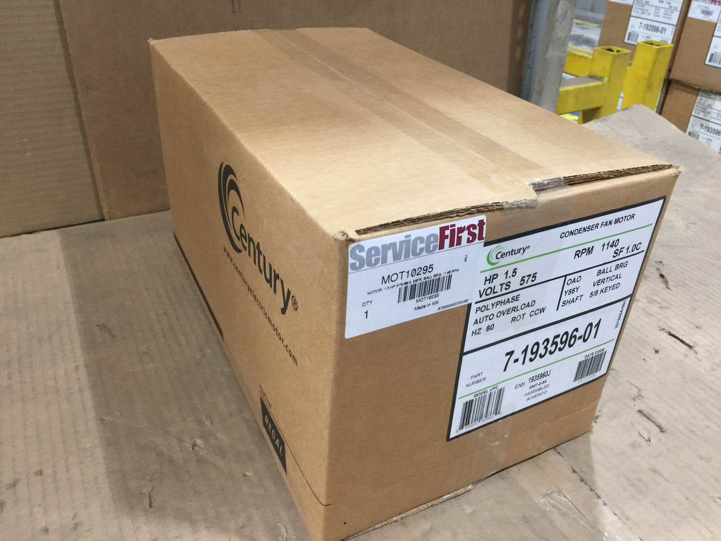 Motor de ventilador de condensador de 1,5 HP; 575/60/3, 1140 RPM