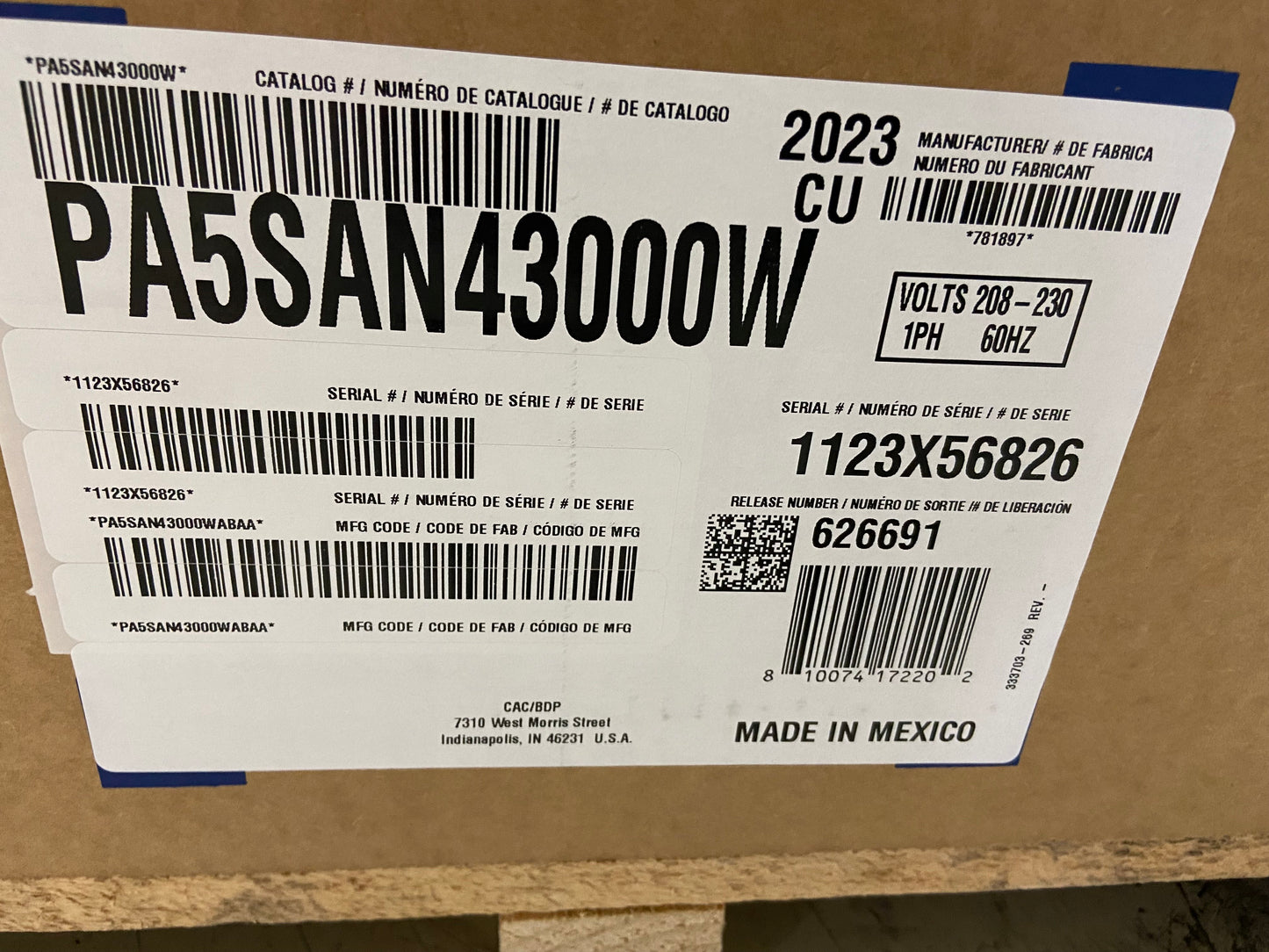 2.5 Ton Split-System Air Conditioner; 208-230/60/1, R-410A, 14.3 SEER2