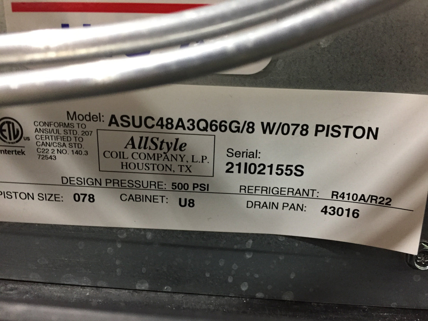 4 Ton AC/HP Upflow Uncased Aluminum A Coil