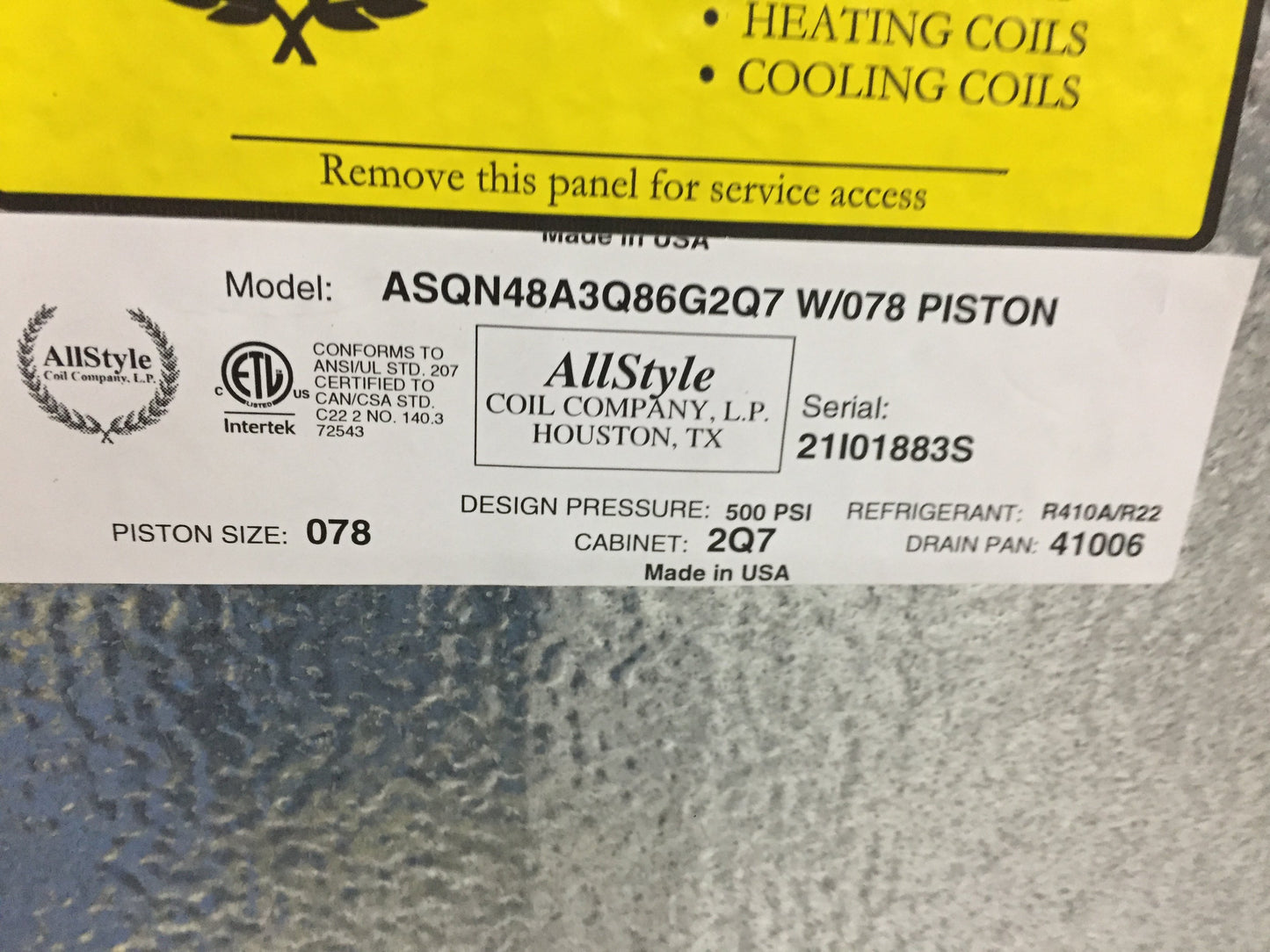4 Ton AC/HP Multiposition Cased Aluminum A Coil