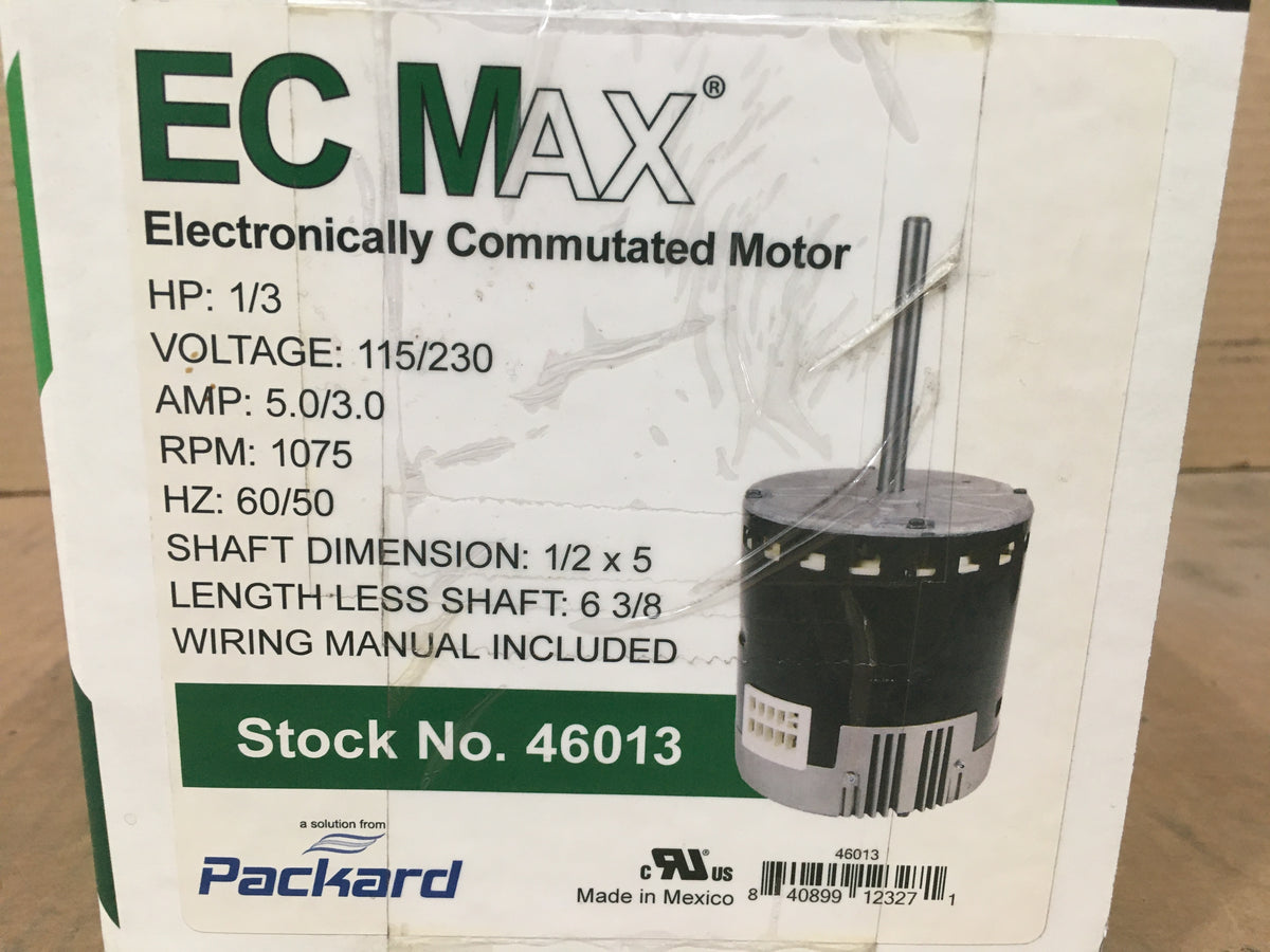 1/3 HP ECM Blower Motor 115-230/50-60/1 1075 RPM Variable Speed