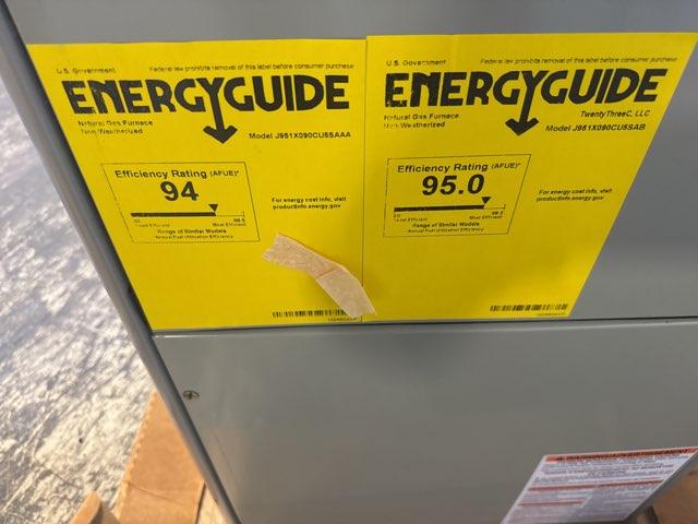90,000 Btu Single Stage UPFlow/Horizontal ECM Natural Gas Furnace, 95% Afue 115/60/1 Cfm:2000