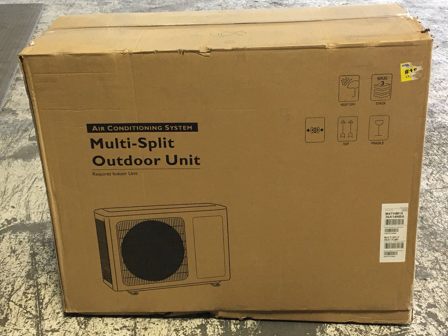 36,000 BTU Quad-Zone Inverter Outdoor Heat Pump Mini Split Unit, SEER: 15 208-230/60/1 R-410A