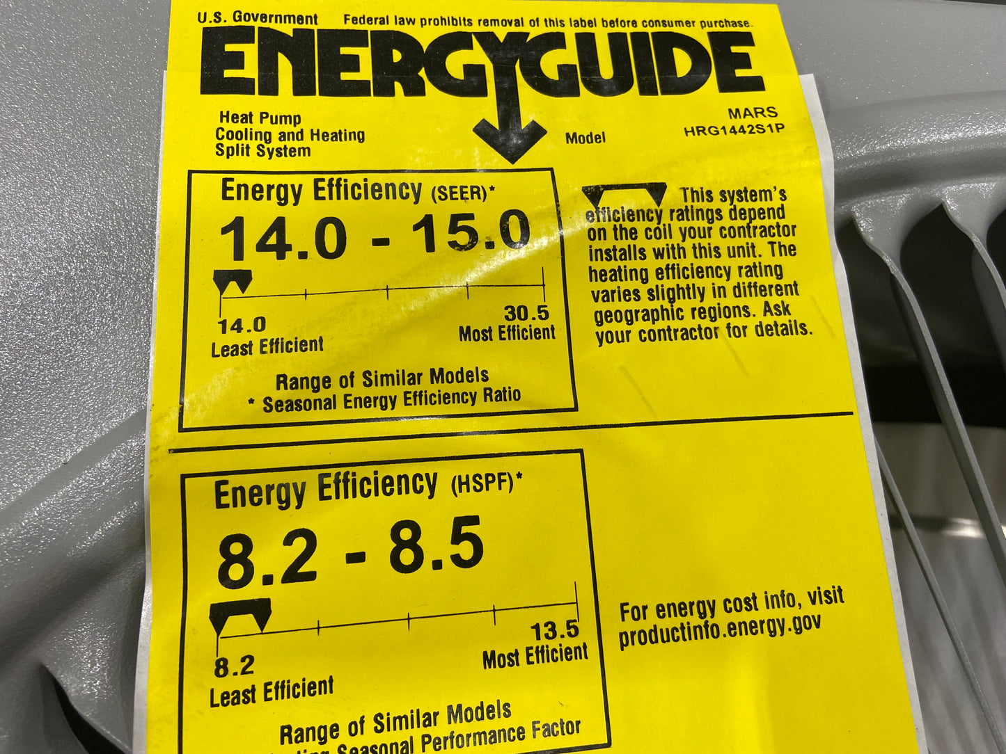 3.5 Ton Split-System Heat Pump 208-230/60/1 R-410A 14 Seer