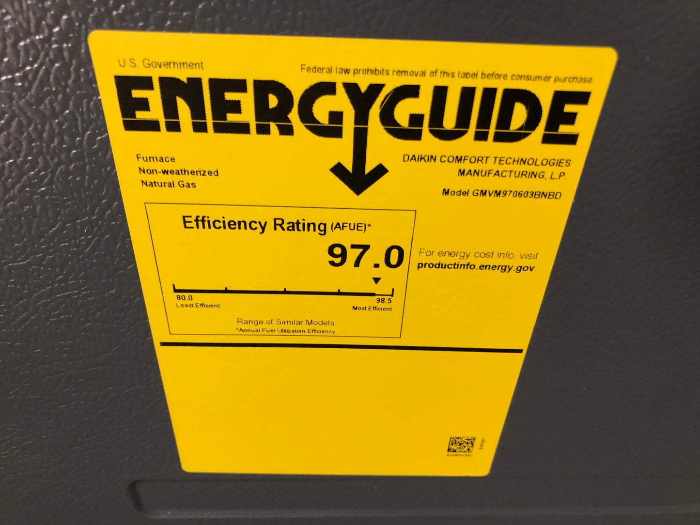 60,000/58,800 Btu Mod Comm Compatible Up/Horiz Low Nox Gas Furnace 97%  115/60/1 1200 Cfm