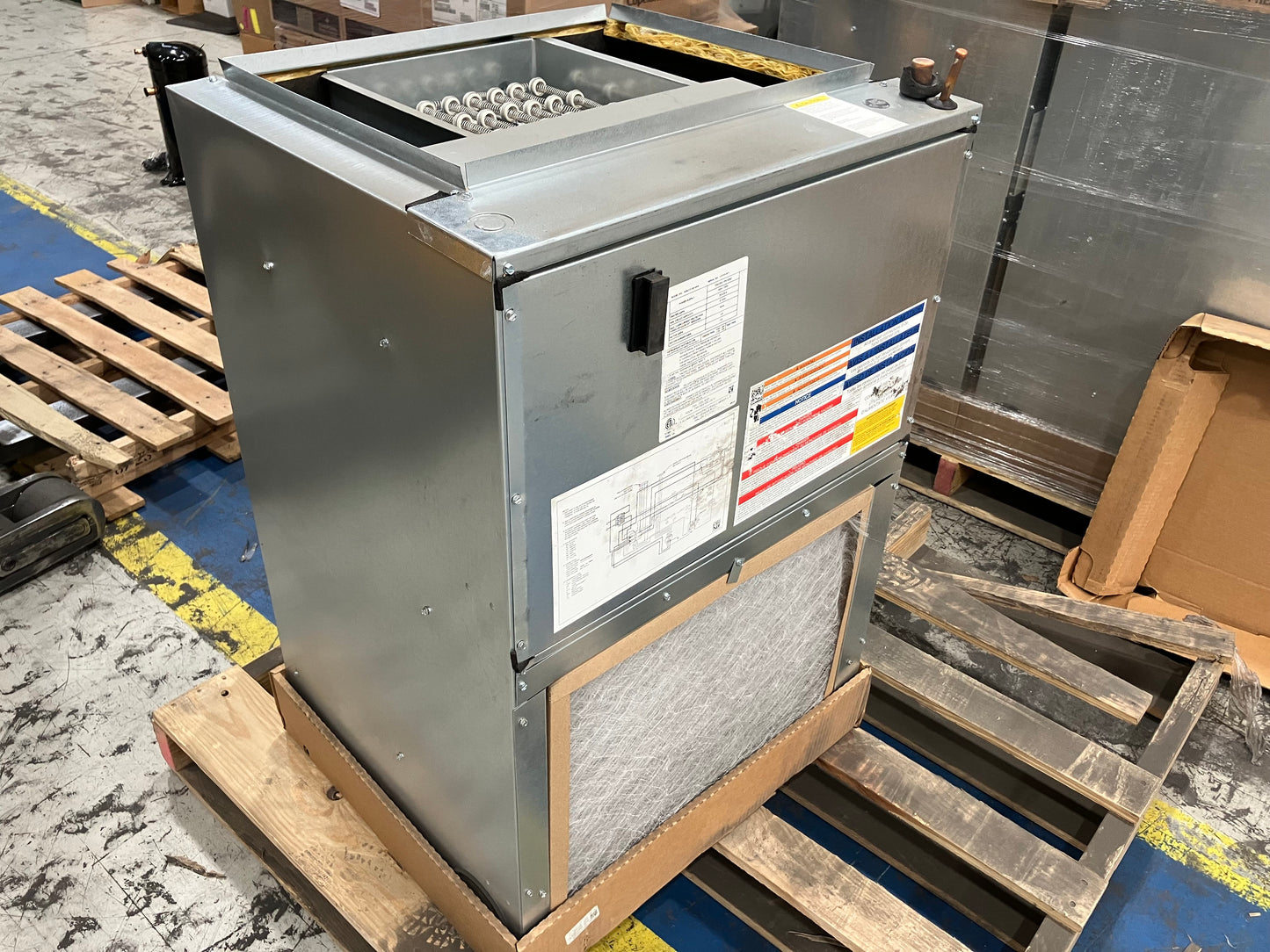 3 Ton AC/HP Wall Mounted Upflow ECM Fan Coil With 8 KW Heat 208/230/60/1 R-410A CFM 1315