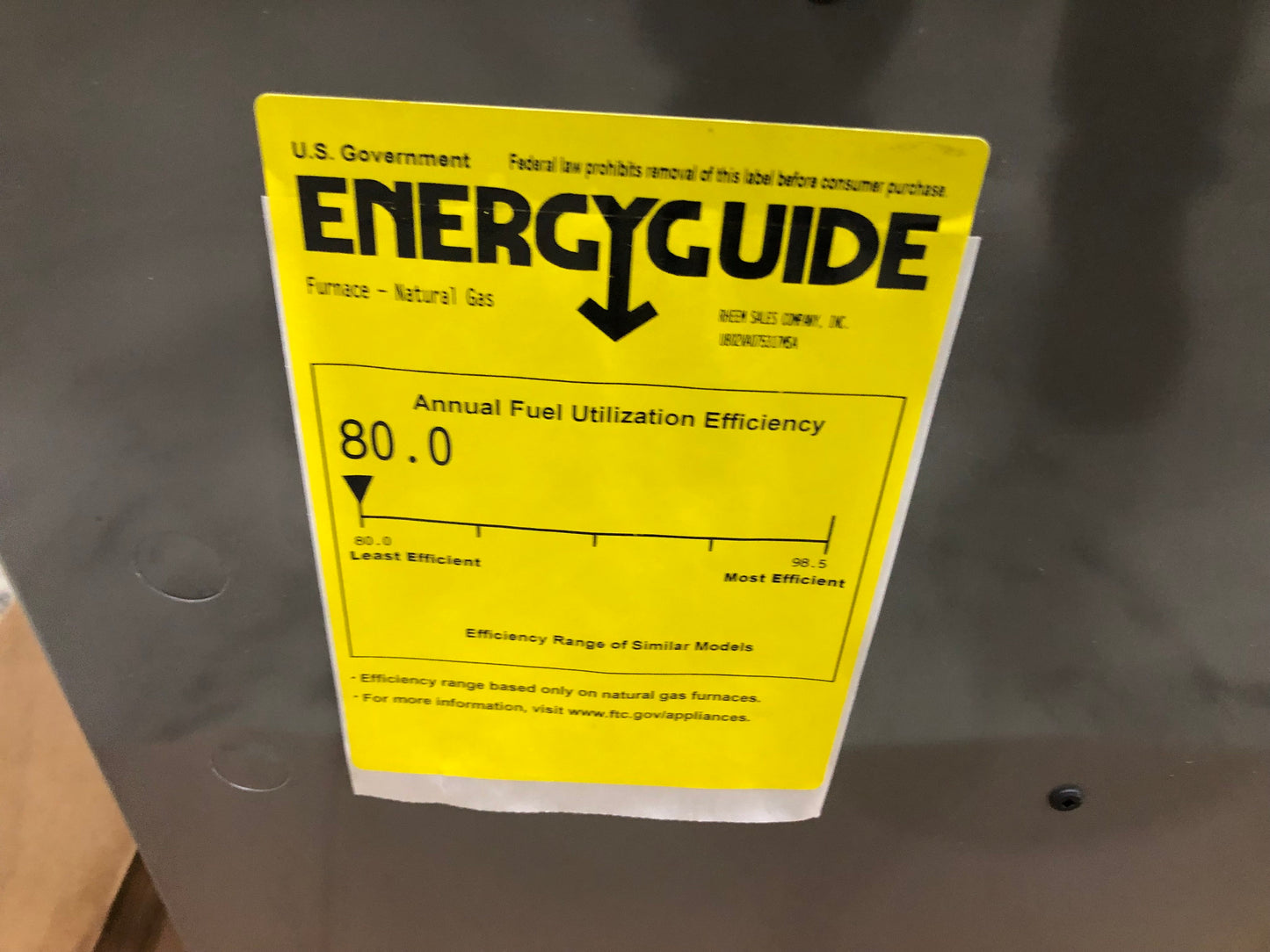 75,000 BTU Two Stage Upflow/Horizontal ECM Natural Gas Furnace, 80% Afue 115/60/1 Cfm:1200