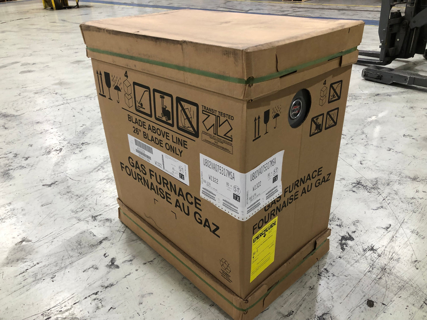 75,000 BTU Two Stage Upflow/Horizontal ECM Natural Gas Furnace, 80% Afue 115/60/1 Cfm:1200