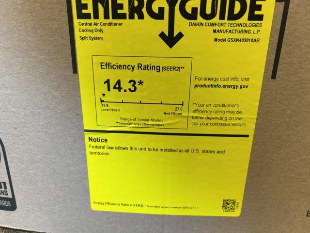 2.5 Ton Split-System Air Conditioner; 208-230/60/1, R410A, 14.3 SEER2