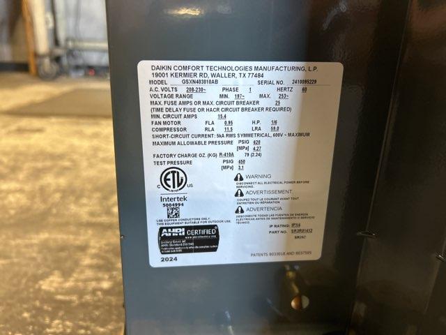 2.5 Ton Split-System Air Conditioner; 208-230/60/1, R410A, 14.3 SEER2