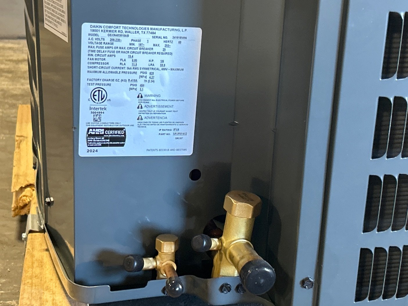 2.5 Ton Split-System Air Conditioner; 208-230/60/1, R410A, 14.3 SEER2