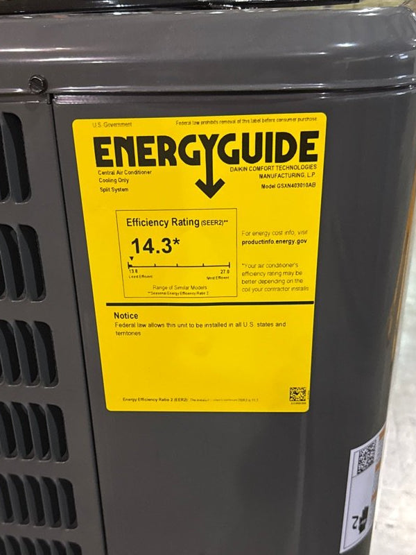 2.5 Ton Split-System Air Conditioner; 208-230/60/1, R410A, 14.3 SEER2