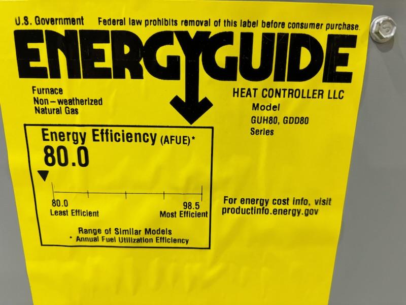 90,000 Btu Single Stage Upflow/Horizontal ECM Natural Gas Furnace, 80% Afue 115/60/1 Cfm:2000